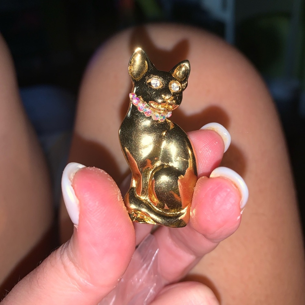 Vintage Gold and Cream Cat Brooch bundle - Picture 4 of 6